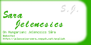 sara jelencsics business card